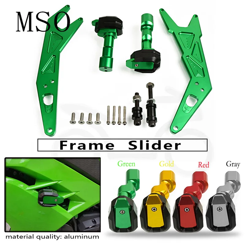 Motorcycle Accessories Billet Frame Sliders Pad Cover Falling Protector Guard Crash For Kawasaki Ninja 300 2013 2014 2015 2016 | Автомобили