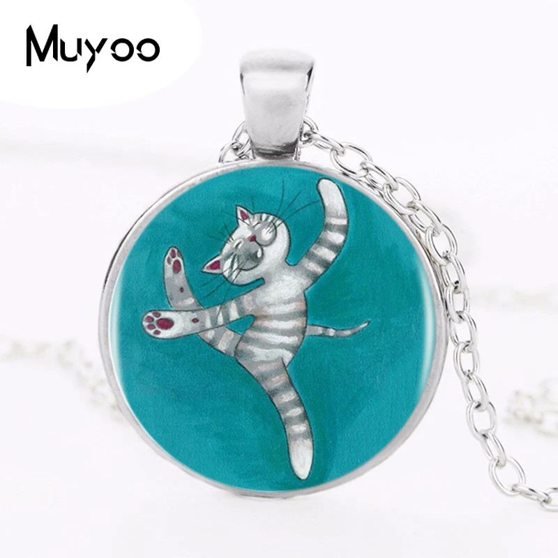 Женская цепочка с логотипом Танцующая кошка 4 цвета|necklace women|vintage necklacependant necklace |