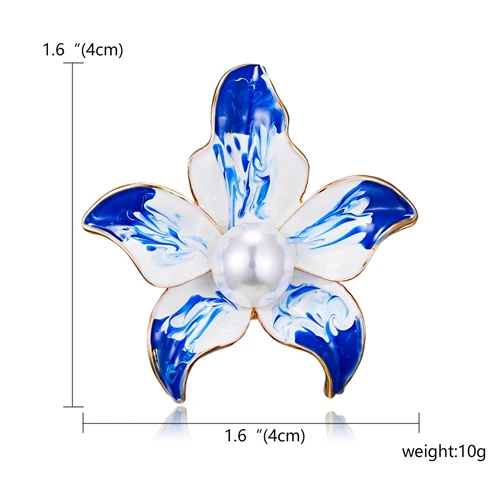 Blue Flower RINHOO модный хрустальный подсолнух цветок камелии лист растения хрустальные стразы брошь для воротника булавка для женщин мужчин бижутерия - Окраска металла: Blue Flower