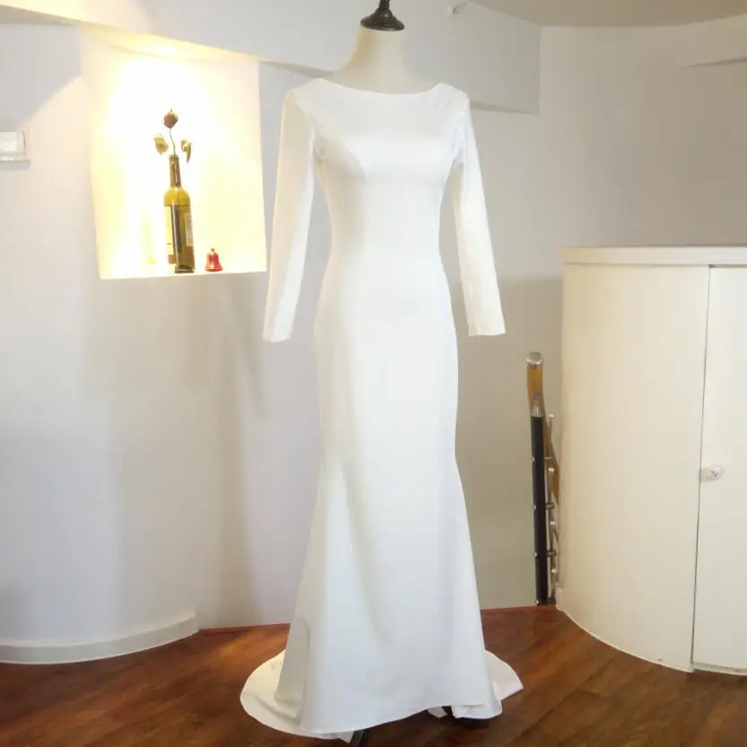 Простое свадебное платье Русалка цвета слоновой кости 2021 модные пляжные