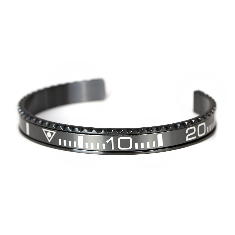 Модный Спидометр Pulsera Life style brasalete Titanio пистолет Черный Нержавеющая сталь манжета браслет "Спидометр" браслеты для мужчин - Metal Color: Black gray