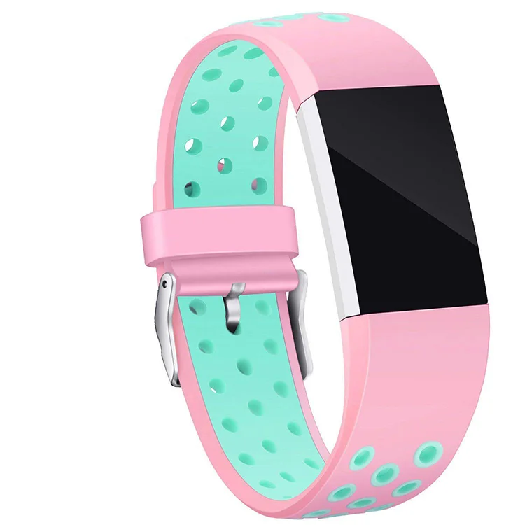 BOX-W Replacement Bands Compatible for Fitbit Charge 2 Adjustable Breathable Wristbands with Air Holes Straps |
