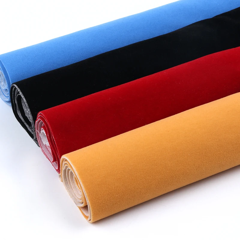 Фланелевая стекающаяся флокированная ткань с клеем для DIY швейная юбка диван