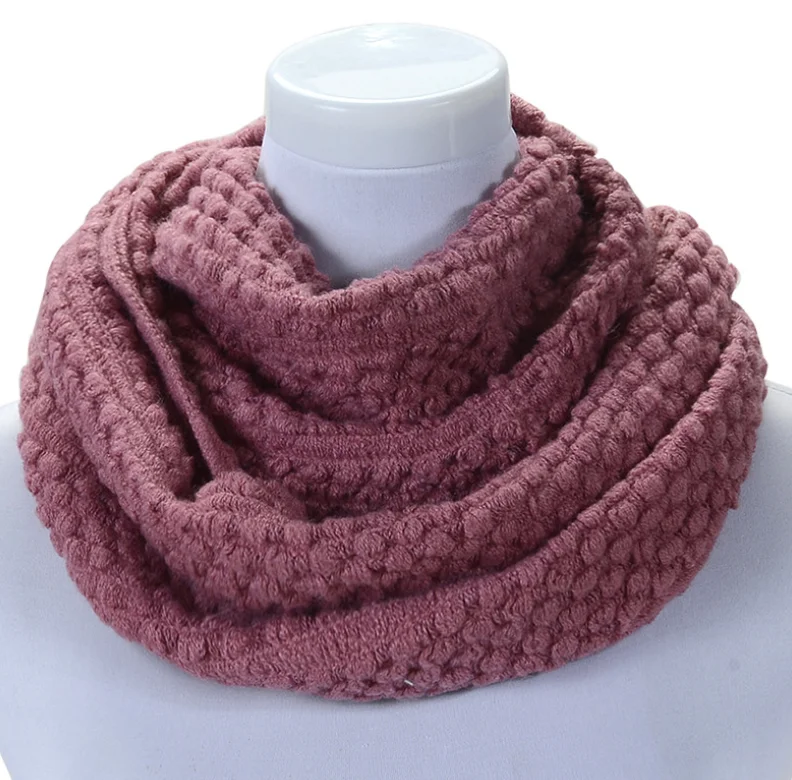 2016 Мода Зима Теплый Кольцо Шарф Lic Женщины Шерсти Шали Шеи Твердые Wrap Утолщаются