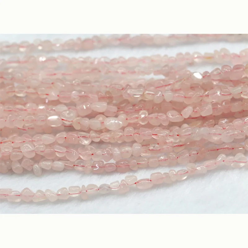 Оптовая продажа со скидкой натуральные розовые кварцевые бусины из розового