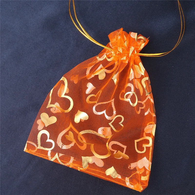 

Новинка, 100 шт./лот, упаковка для ювелирных изделий из органзы, мешочки, сетчатые Свадебные вечерние подарочные пакеты, оптовая продажа, сумк...