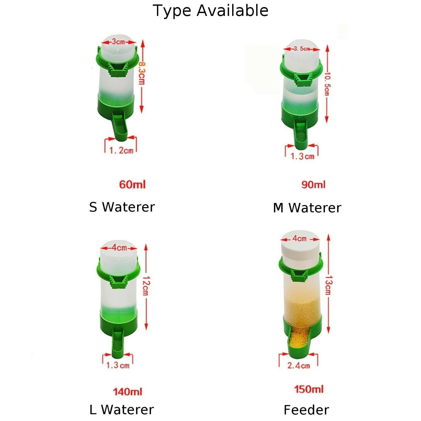 Кормушка для воды пластиковая клетка кормления семена длиннохвостый попугай