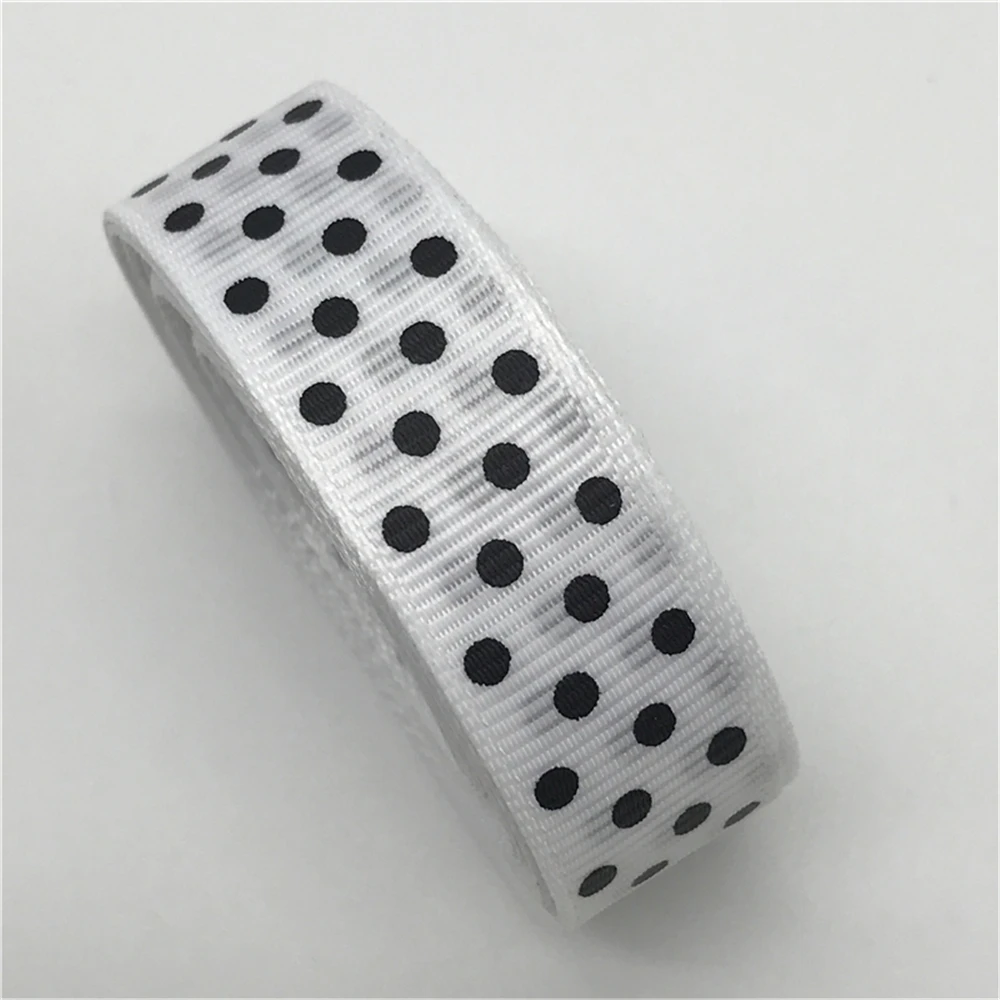 Ленточка грейн с полосками для волос и украшений на Рождество и свадьбу, печать в горошек, 5 ярдов, 5/8 (15 мм), DIY упаковка подарков.