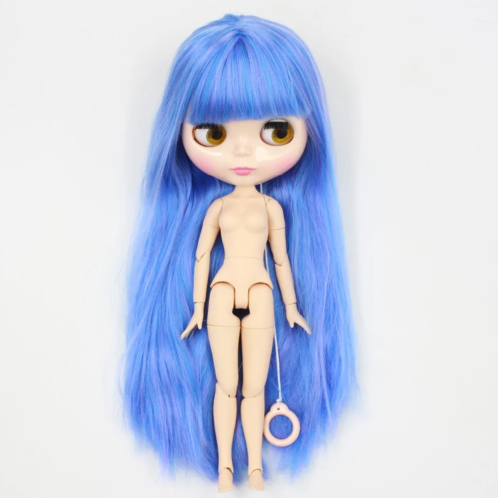 Заводская шарнирная кукла blyth Mix голубые волосы с челкой/бахрома neo 1/6 30 см шарнирная игрушка для тела подарок BL7216/6208