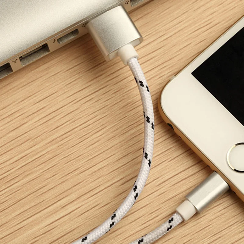 Нейлоновая оплетка USB Type C 1 м металлический кабель c быстрая зарядка макс. ток 2 А к