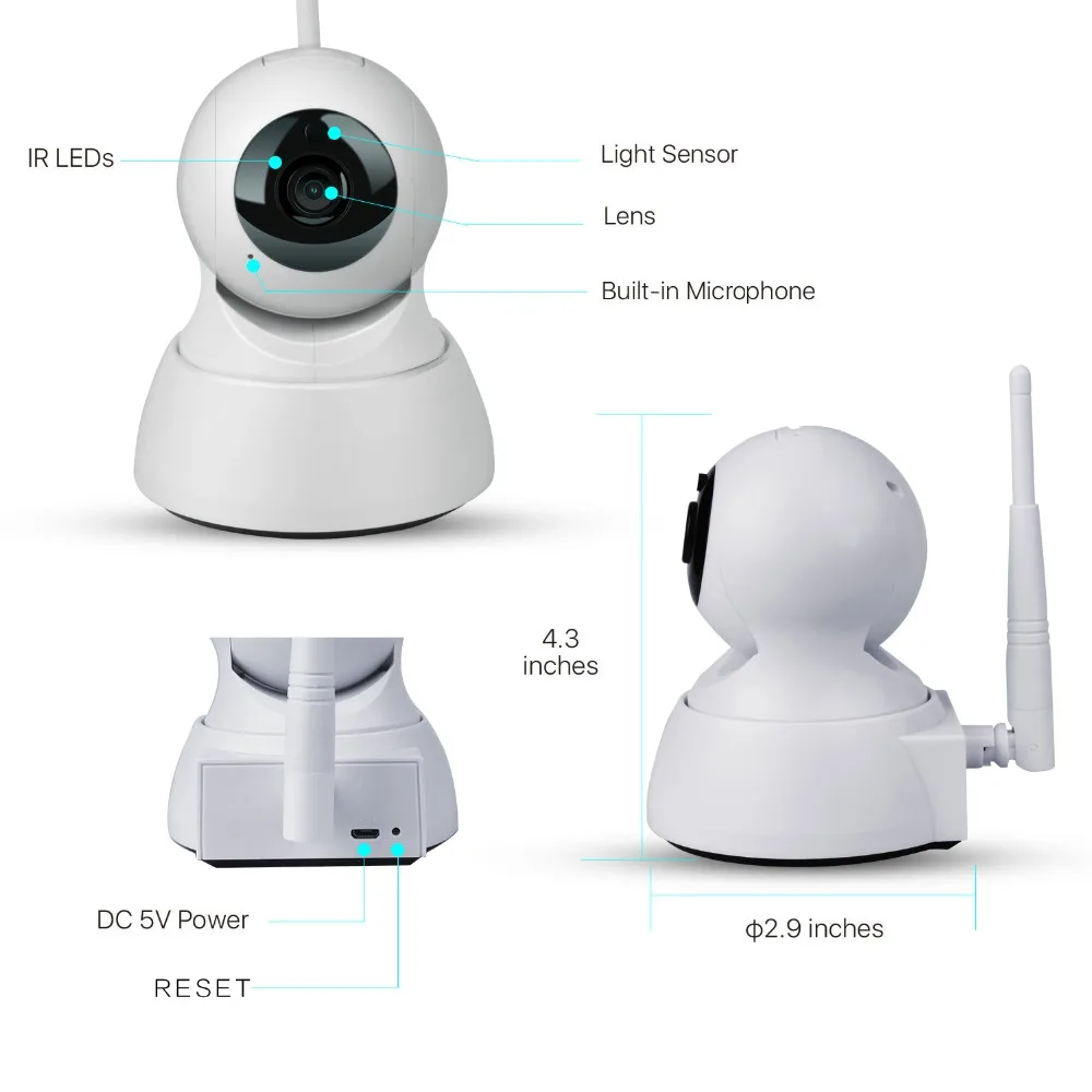 Беспроводная камера Smart HD ip-камера Wi-Fi Remote monitor дома камеры видеонаблюдения для