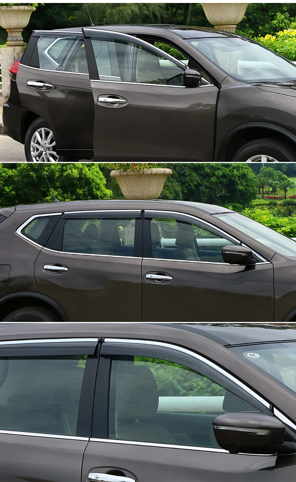 Для Nissan X-Trail XTrail T32 автомобиля боковое окно дождь дефлектор защита козырек погода Whields двери тени Weathershield