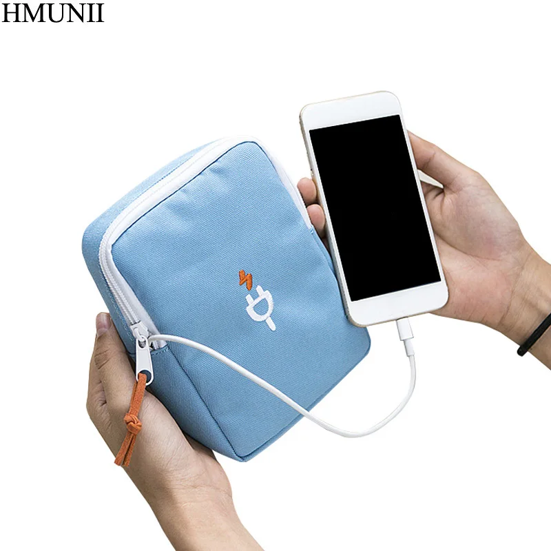 HMUNII Cartoon Digital Bag Data Lines Power Bank Package Portable Multi-function Travel Pouch Case bag | Багаж и сумки