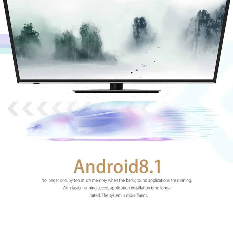 Приставка Смарт-ТВ Android 8 1 100 Мбит/с 2 + 16 ГБ 4K 4 ГГц | Электроника