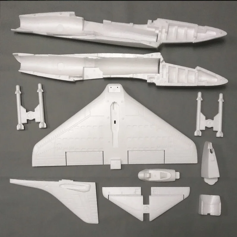 50 мм мини RC Jet A4 белый в разобранном виде комплект - Цвет: only foam part