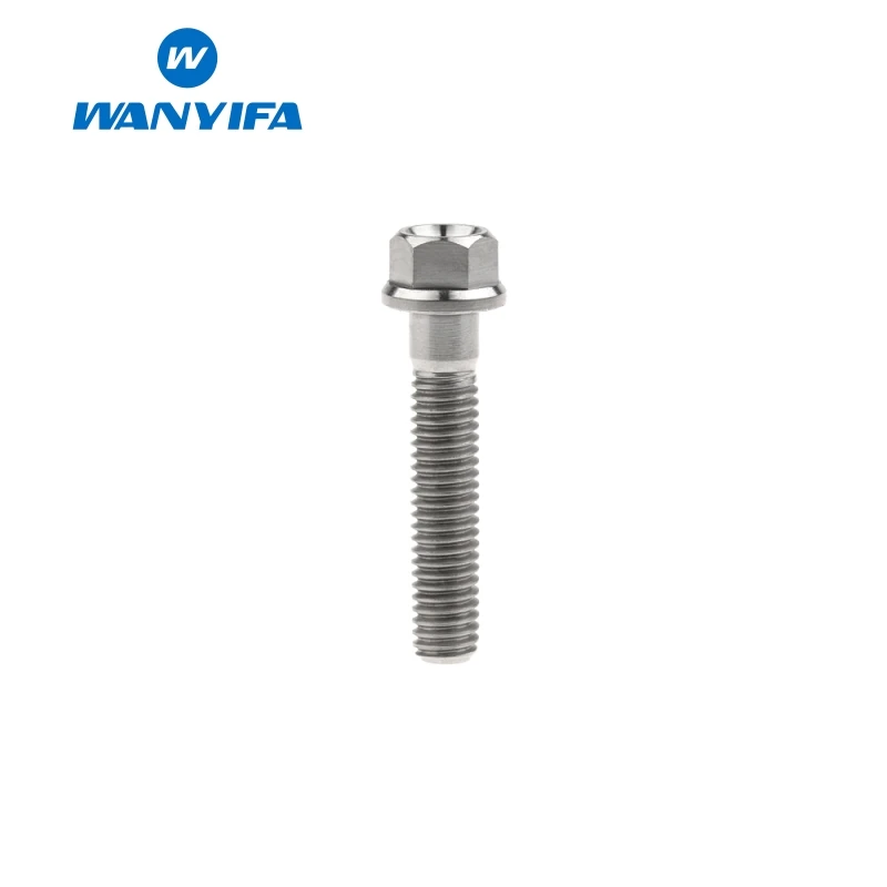 Wanyifa M6x10 15 20 25 30 35, 40 45 50 55 60 65 мм Ювелирные наборы с маленьким Фланец Головкой Винт С Титановым болтом для велосипедного тормоза велосипеда часть Титан - Цвет: M6x30