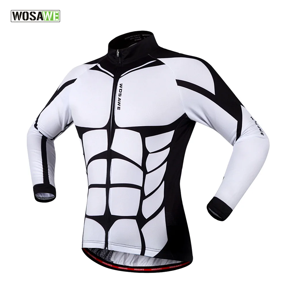 WOSAWE мужская одежда с длинным рукавом для езды на велосипеде Джерси рубашка