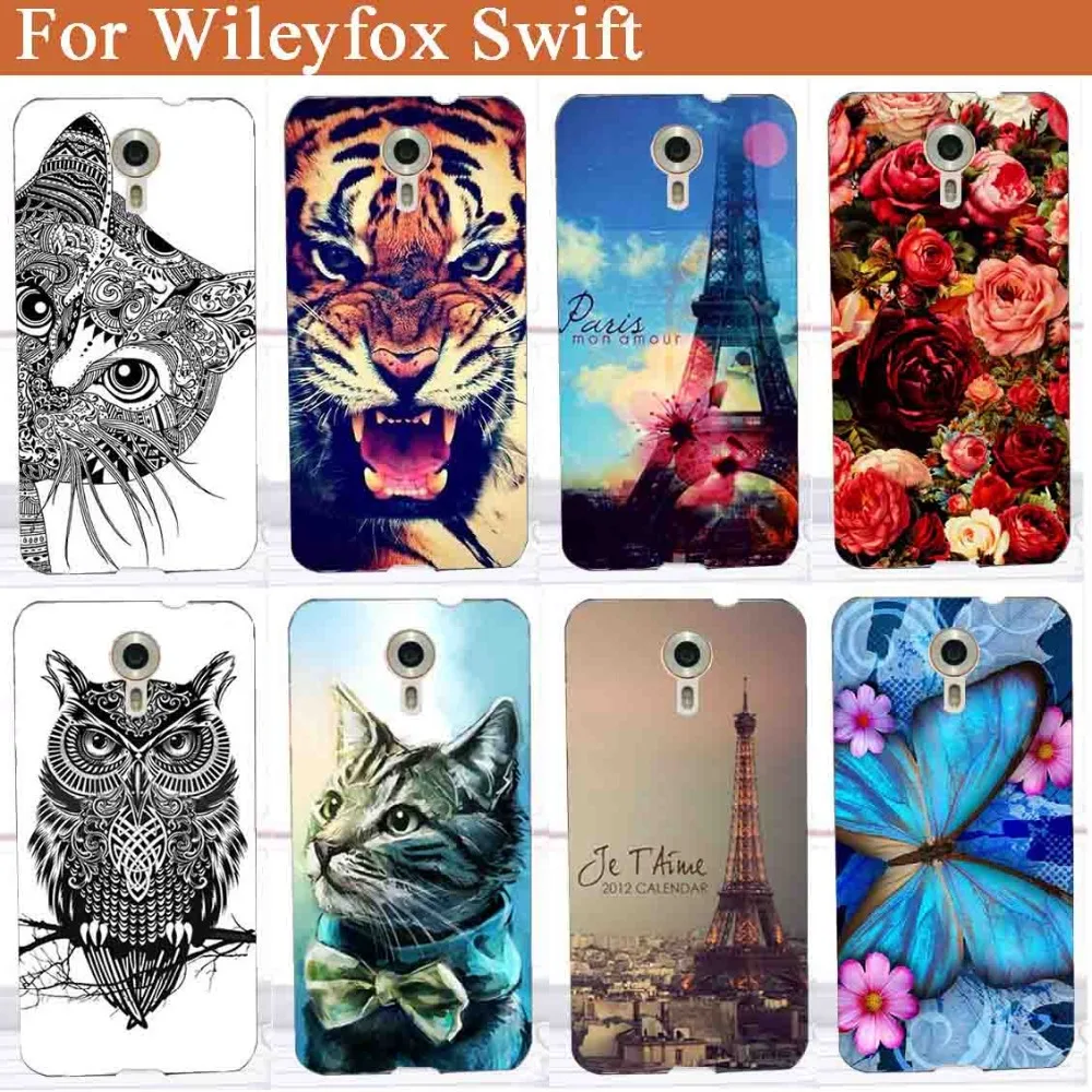 For Wileyfox Swift Cute Cartoon Flowers Animals Skin Printed SOFT TPU Case Back Cover Phone | Мобильные телефоны и