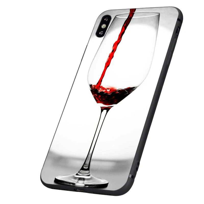 Черный чехол ТПУ для iphone 5 5s se 6 6s 7 8 plus x 10 чехол силиконовый чехол для iphone XR XS 11 pro MAX чехол медведь красное вино