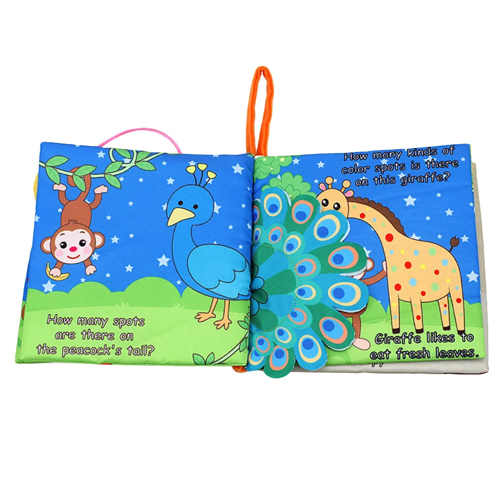 HIINST Baby Милая книга из ткани о животных детская игрушка ткань развития ББ звук