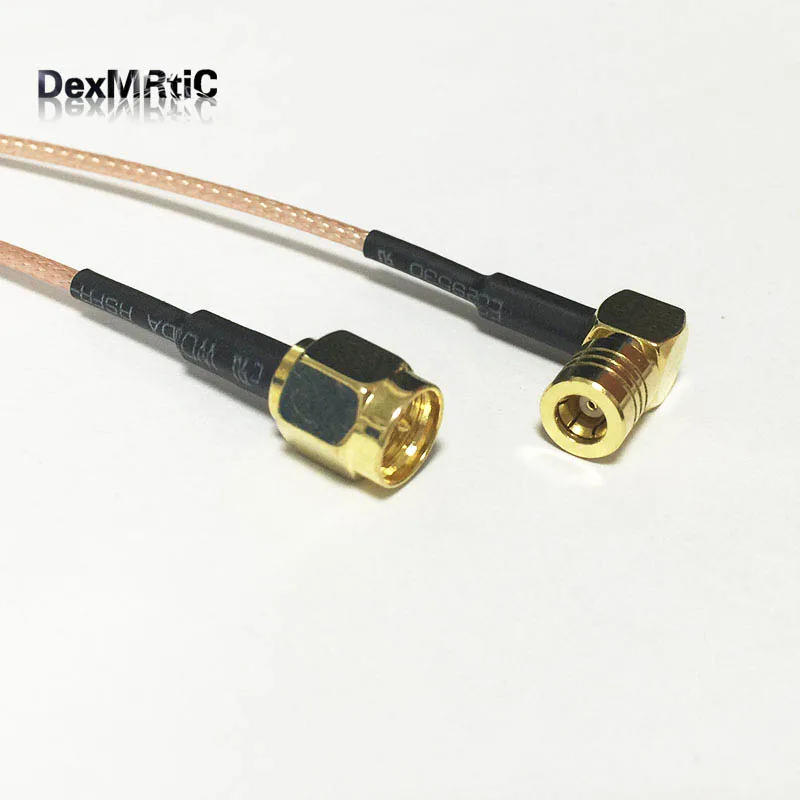НОВЫЙ SMA штекер прямой переключатель SMB Женский Разъем правый угол pigtail кабель RG178