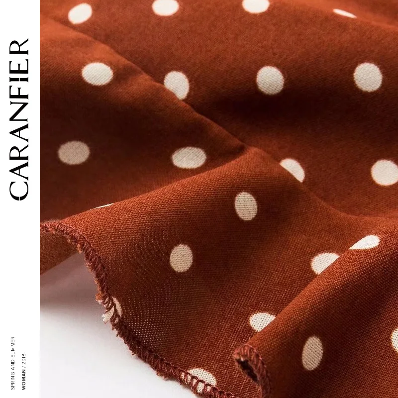 CARANFIER Shorts Women High Waist for Vintage Brown Ruffles Hemline Chiffon Sexy Ladies Summer Female | Женская одежда