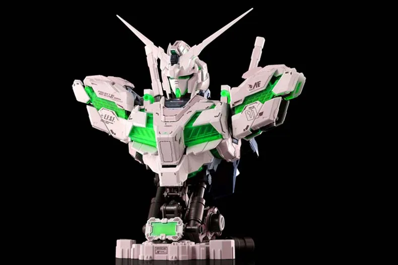 Аниме хобби Единорог Зеленый Красный модель assembb светодиодный 1/35 RX-0 робот Гандам светодиодный свет головоломка фигурки горячие детские игрушки Розничная коробка