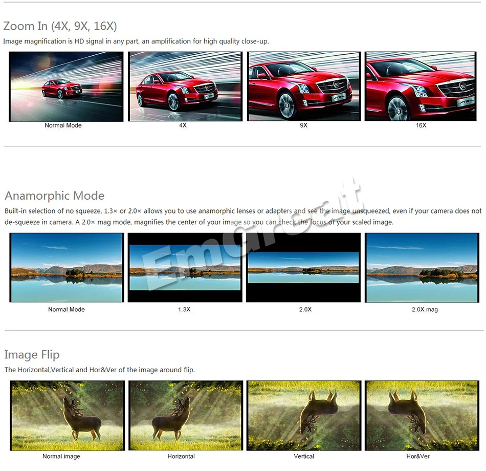 Поддержка Feelworld до 4K FW760 7-дюймовый IPS Full HD 1920x1200 на камеру поле монитора Peaking Focus Assist Histogram Zebra Exposure on.