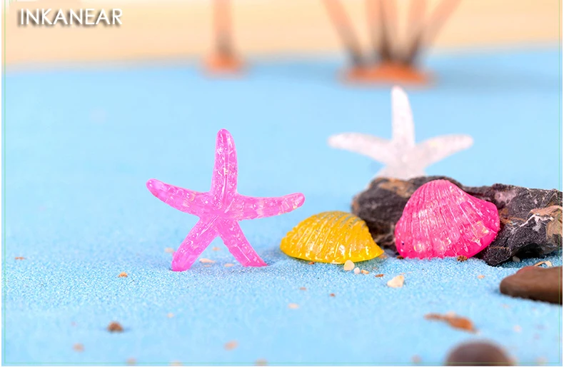 New Micro Fairy Garden Decoration Ornament Cute Dolphin Model Figures DIY Aquarium Accessories Beach Starfish Shell