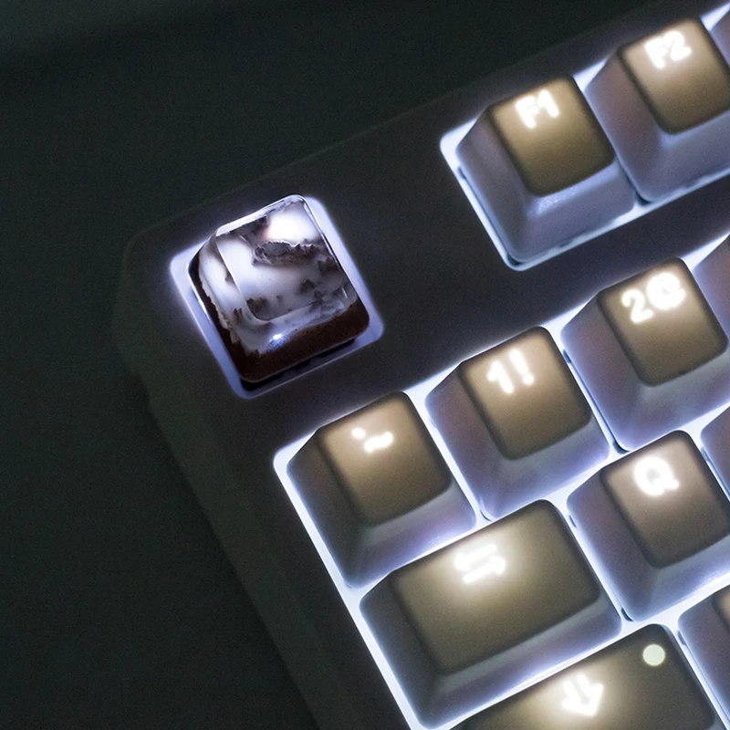 Механическая клавиатура Keycap несколько цветов ручной работы персонализированные пользовательские креативные печать и смолы Keyscap полупрозрачный