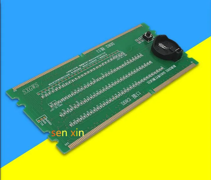 Новый оригинальный рабочий модуль DDR2 DDR3 с разъемом светодиодный тестер слотов