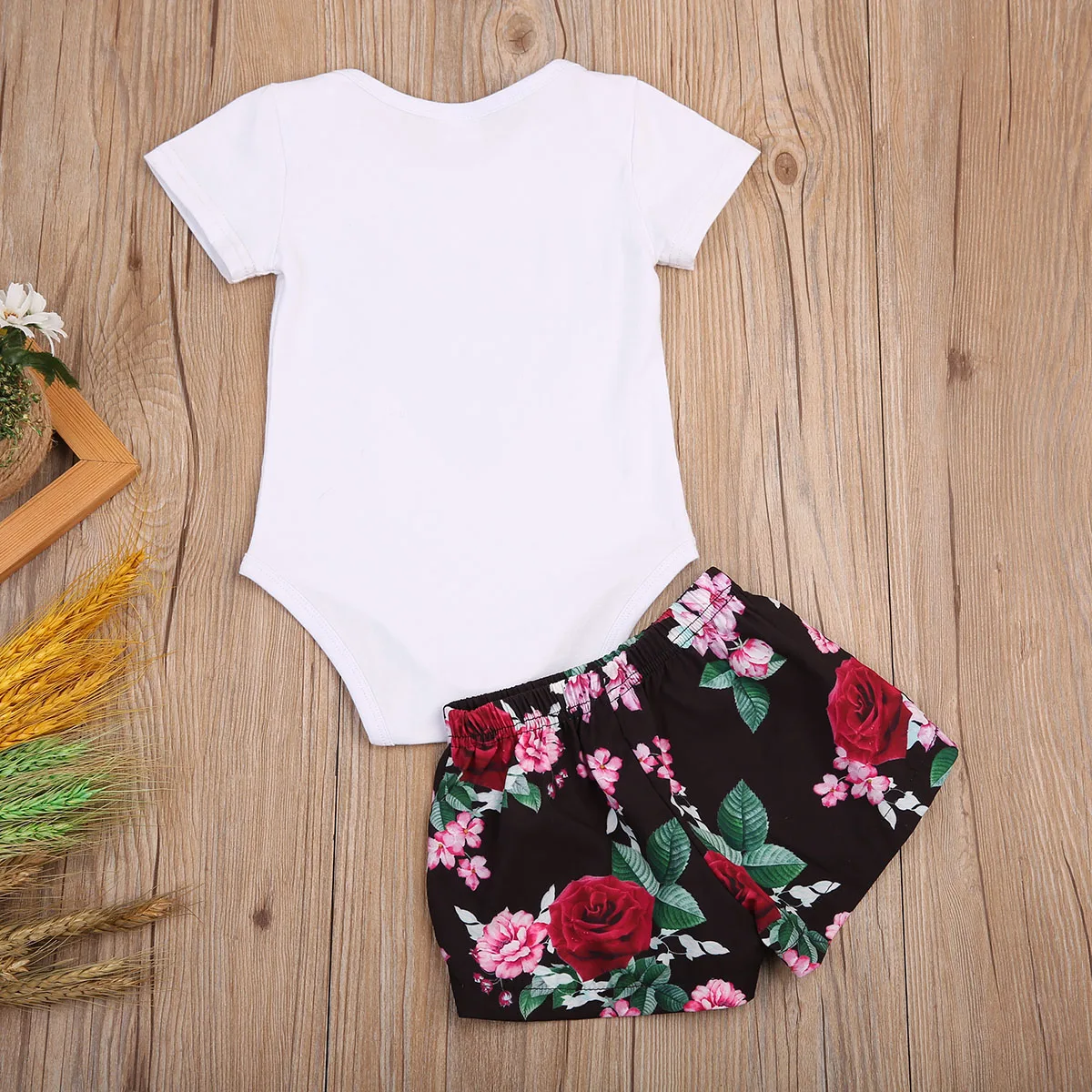 Комплекты комбинезонов для новорожденных Летний комбинезон с короткими