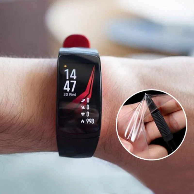 2 шт Анти-шок Мягкий ТПУ Ультра HD прозрачная защитная пленка для Samsung Gear Fit Pro Fit2