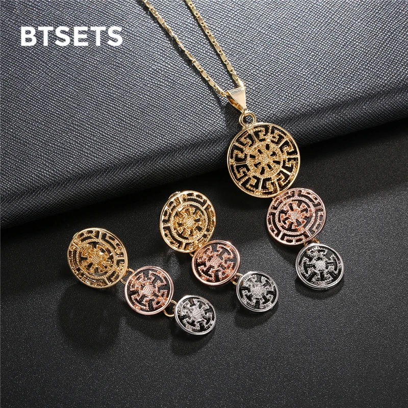 BTSETS Ювелирные наборы Свадебные африканские Дубай ювелирные для женщин цветок