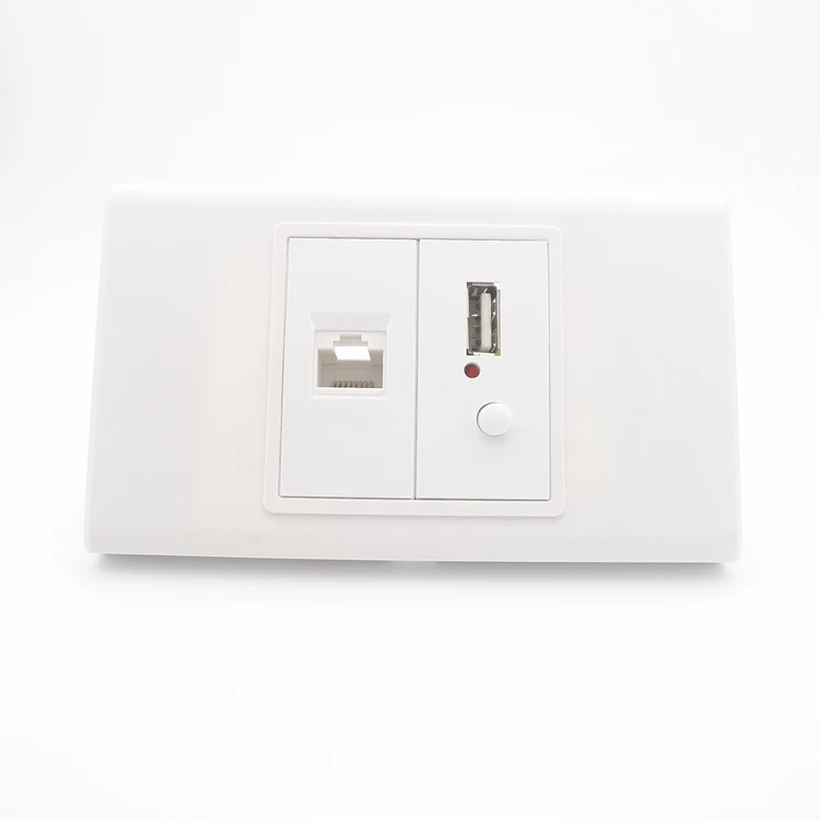 

120X70 RJ45 USB зарядное устройство настенная пластина