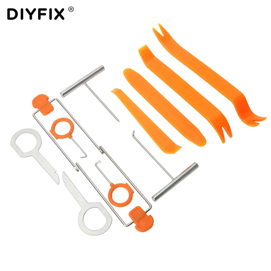 DIYFIX 12 в 1 портативный автомобильный радиоприемник панель дверь зажим для панели