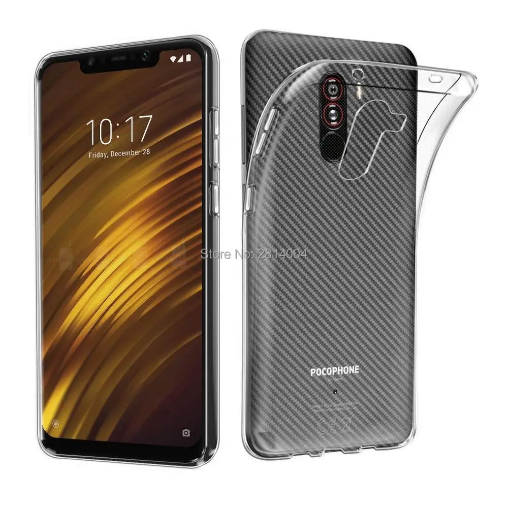 DSCACC Ultra Slim Crystal Clear Прозрачный мягкий ТПУ чехол Чехол Для Сяо mi Pocophone Поко красный