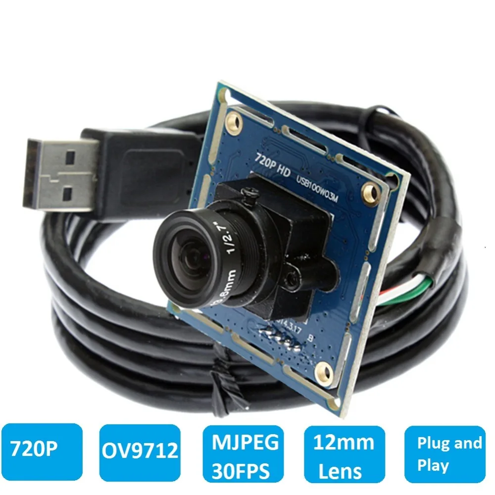 Датчик ELP OV9712 2 0 мегапиксельная линза 12 мм HD CMOS стандартная USB веб камера модуль