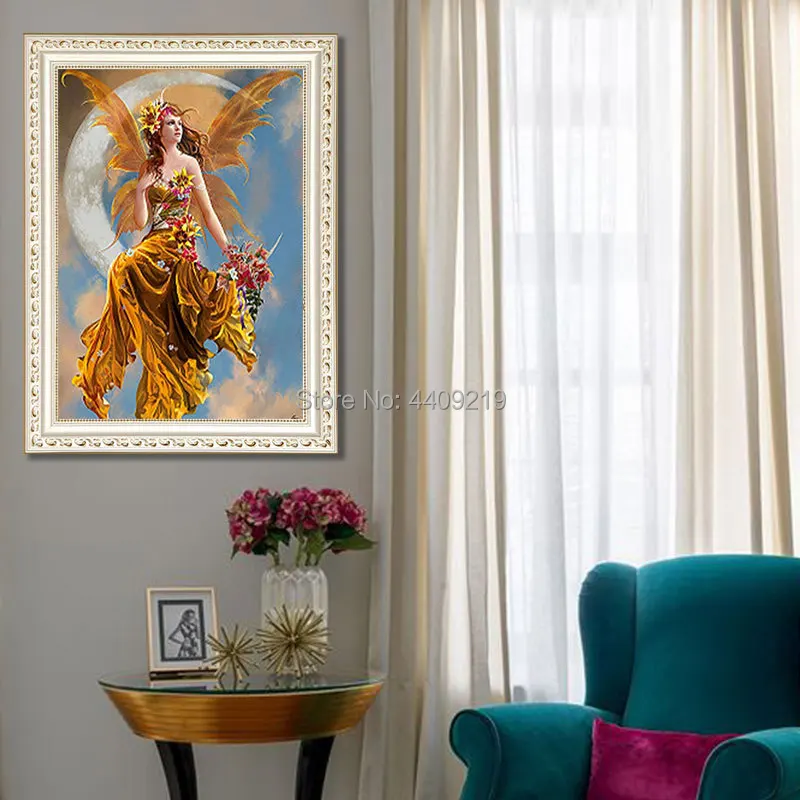 4 стиля круговой Дрель Алмаз живопись CrossStitch богиня фея девичья Ангел Девушки модели рисунок игрушки комплекта подарки