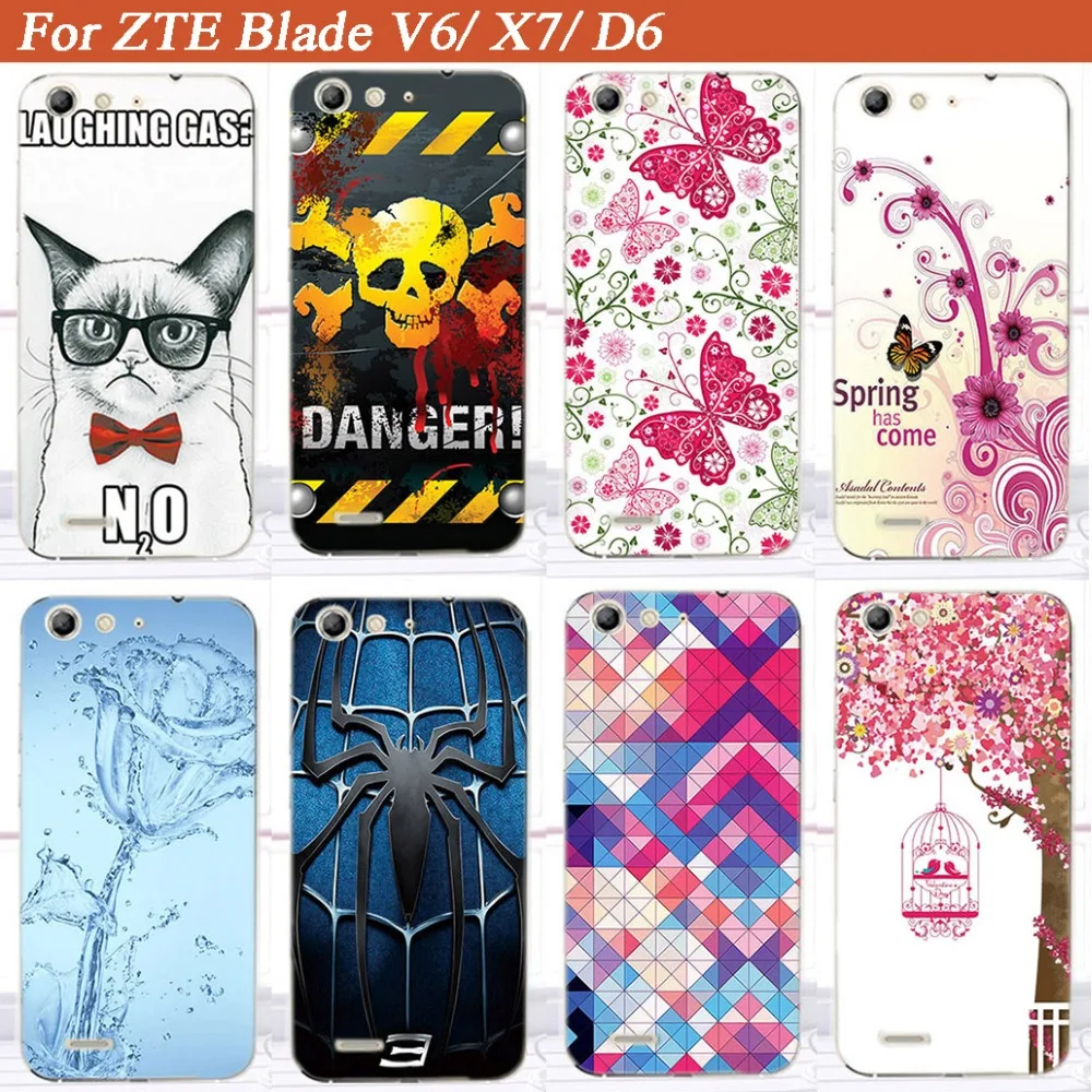 Модный жесткий пластиковый защитный чехол для телефона DIY ZTE Blade V6 D6 X7 чехлы | Чехлы-накладки -32761814897