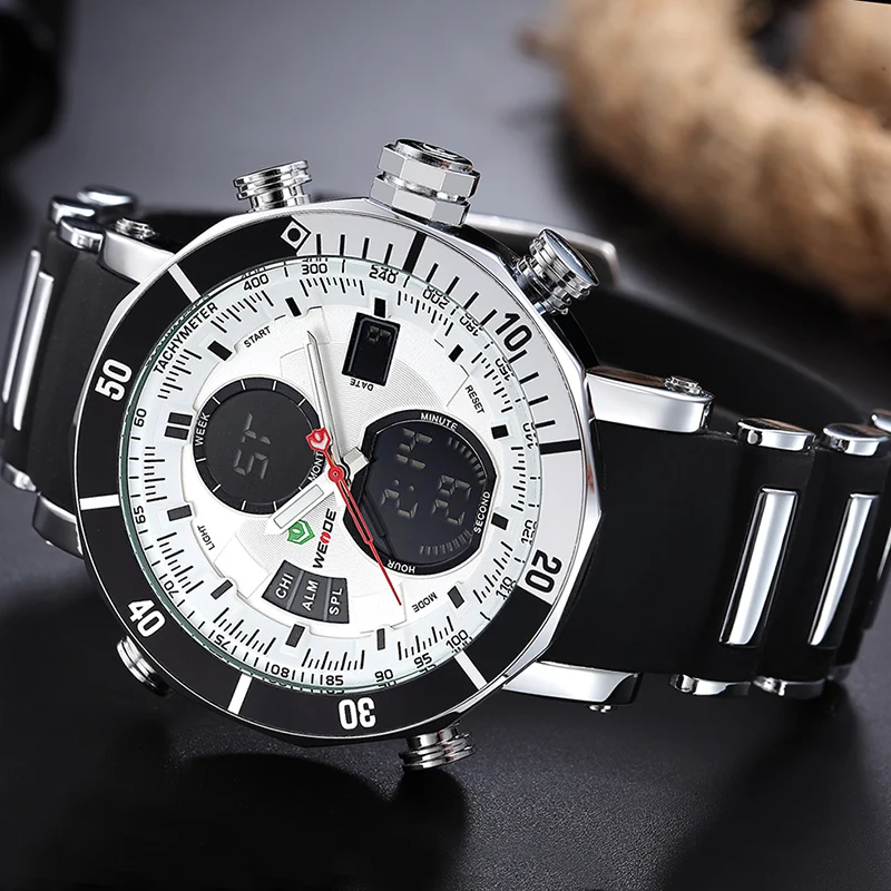 Часы наручные WEIDE мужские цифровые аналоговые роскошные спортивные армейские