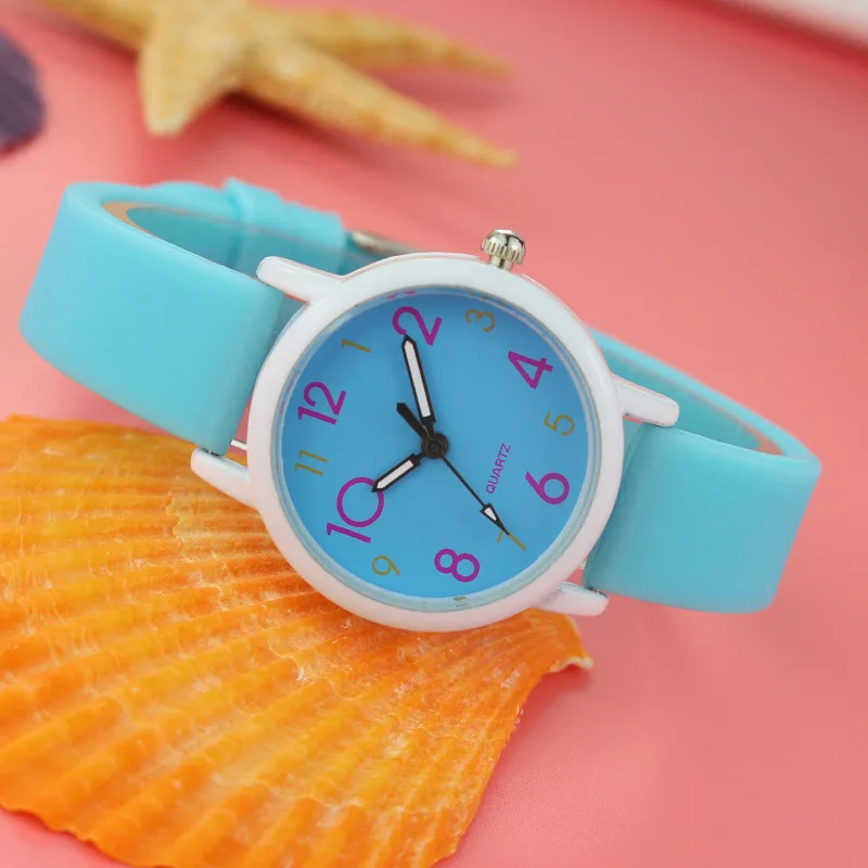 Детские наручные часы reloj montre с мультяшными конфетами резиновые кварцевые лучший