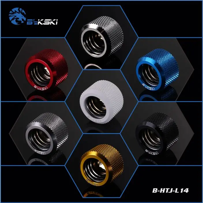 

Bykski B-HTJ-L14, OD14mm Hard Tube Fittings, G1/4 Adapters For OD14mm Hard Tubes