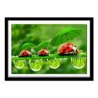 Алмазная вышивка 5D DIY Алмазная картина Божья коровка и зеленые листья Алмазная картина вышивка крестиком горный хрусталь BJ1473