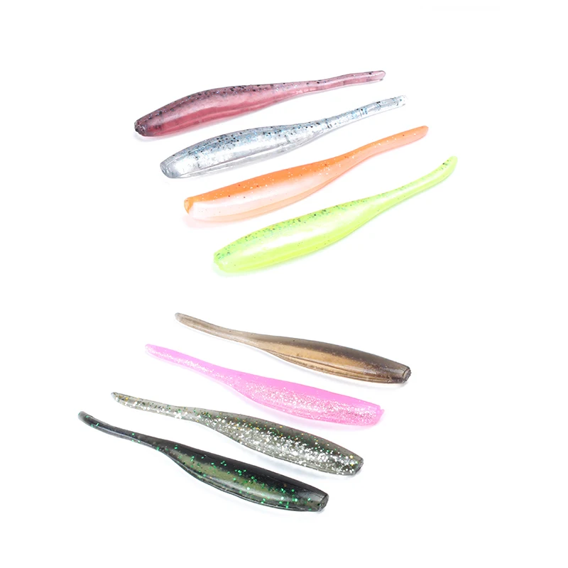 YUEWINS 8 шт./лот мягкая рыболовная приманка 80 мм 2 1 г Pesca для ловли рыбы двойной цвет