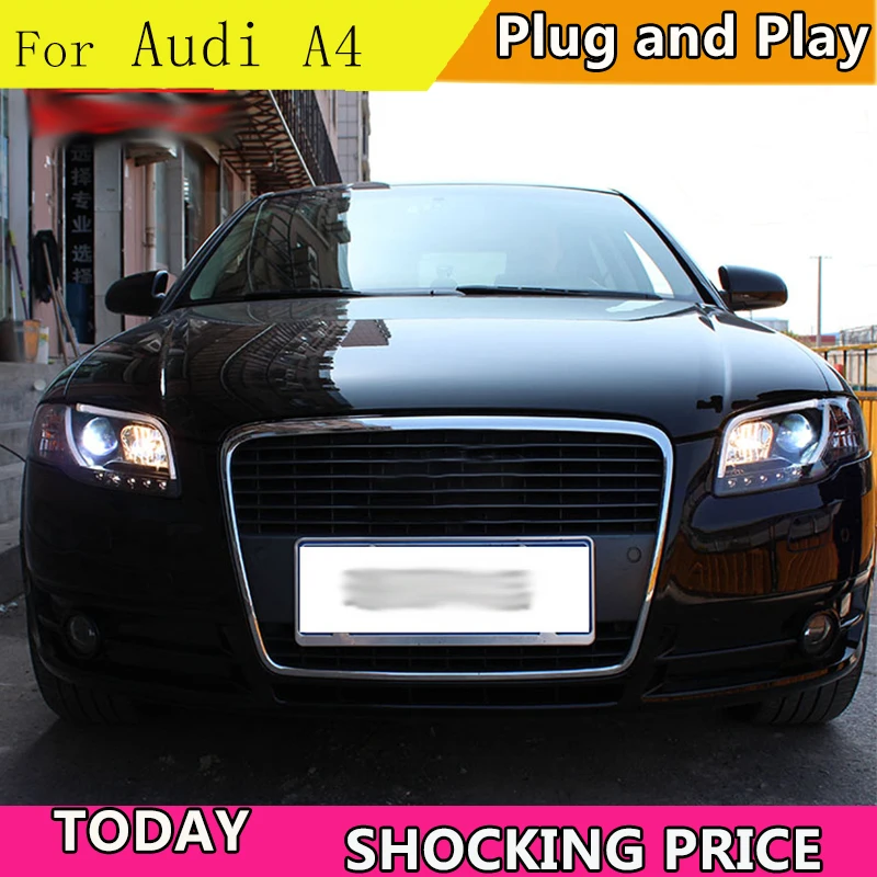 Doxa автомобильный Стайлинг для Audi A4 B7 фары 2005-2008 светодиодный ные DRL линзы двойной