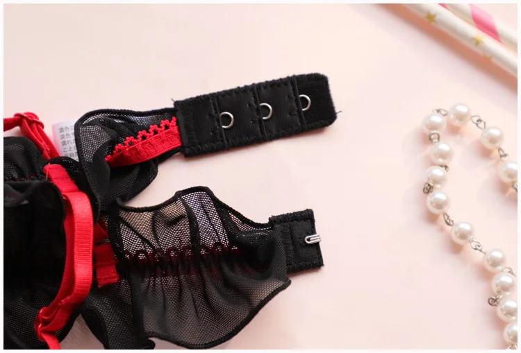 Комплект женского нижнего белья из бюстгальтера и трусиков шифона|Комплекты