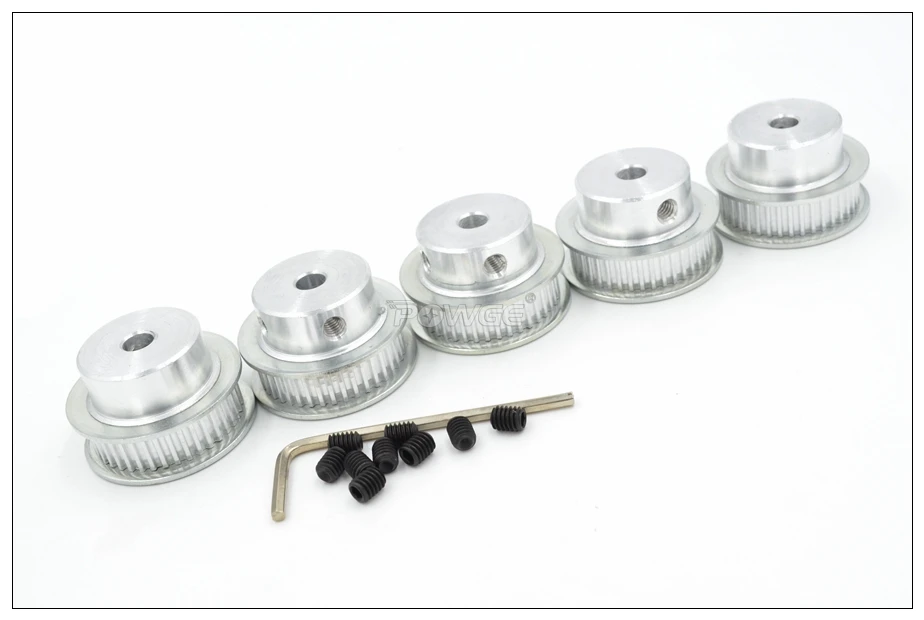 POWGE 10 шт. 40 зубцов MXL Зубчатый шкив Диаметр отверстия 5/6/6.35/8/10 мм Fit W = 6 35 ремень mxl 3d