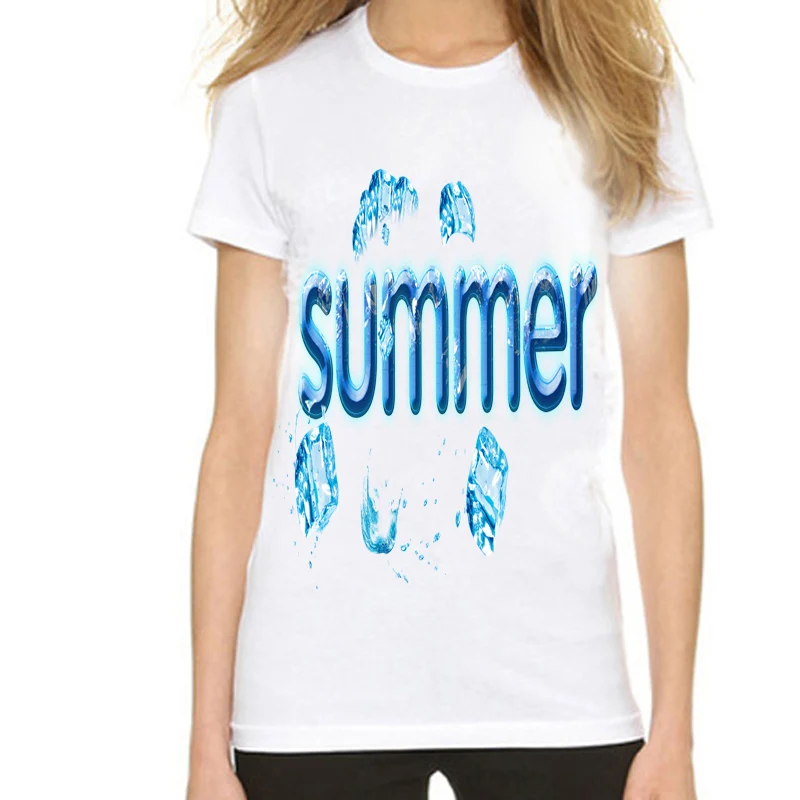 Плюс Размеры Лето 2017 г. модные кубики льда короткий рукав принтом повседневная