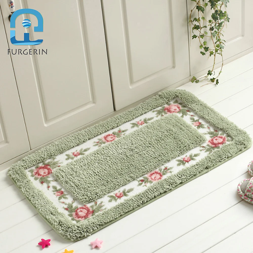 

FURGERIN Floor Mat Bath rugs and carpets for home living room Rug Bathroom Carpet Kitchen Doormat for Entrance Door Outdoor rug